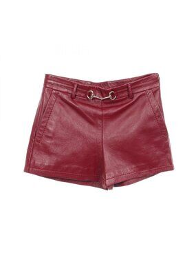 Gucci Pants Horsebit Short Lambskin Leather Shorts